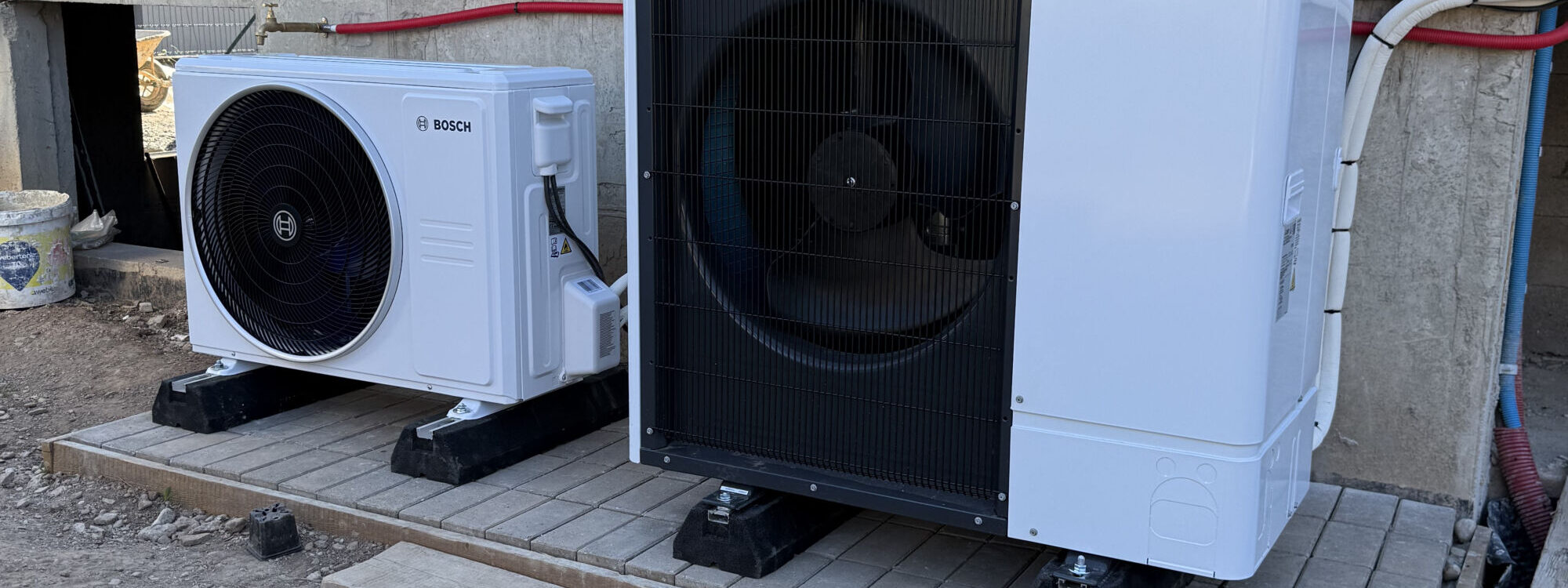 Installation Pompe-Chaleur Air-Eau Mitsubishi avec une Clim Bosch Ch&acirc;tenois Strasbourg